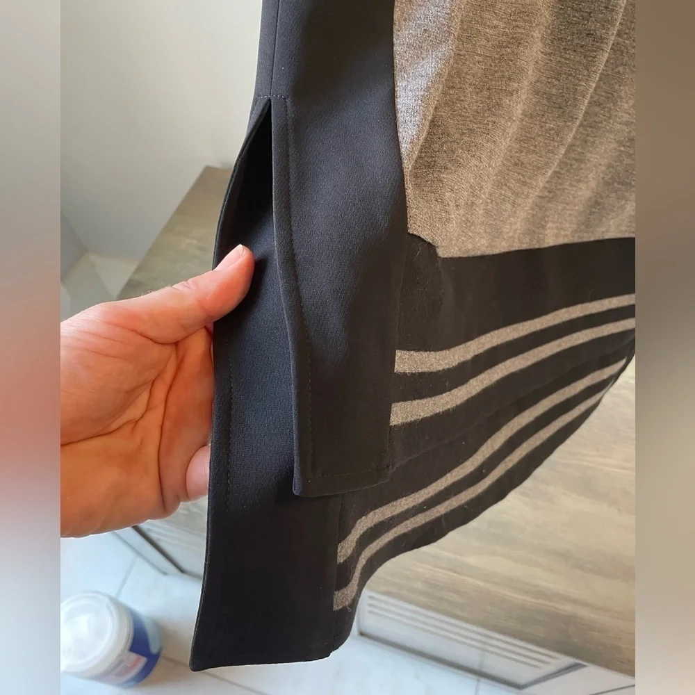 Public School, gray and black polo shirt dress, high-low hemline, size M, EUC - Picture 5 of 8